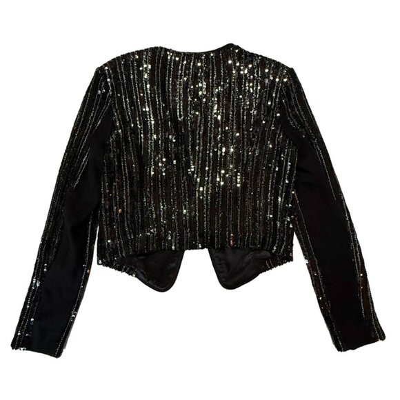 Cache Cropped Sequins Jacket - Picture 8 of 9